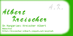 albert kreischer business card